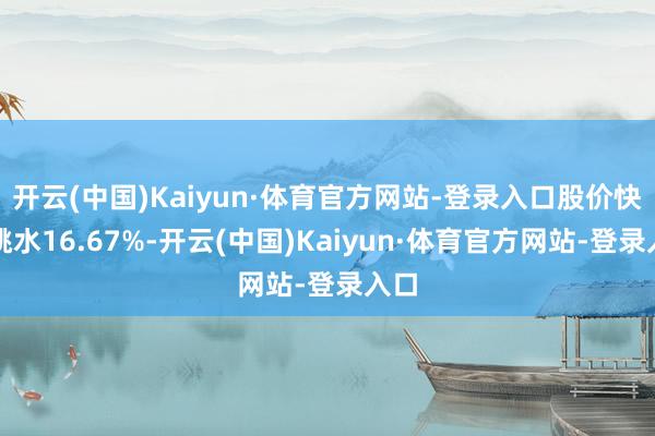 开云(中国)Kaiyun·体育官方网站-登录入口股价快速跳水16.67%-开云(中国)Kaiyun·体育官方网站-登录入口