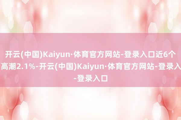 开云(中国)Kaiyun·体育官方网站-登录入口近6个月高潮2.1%-开云(中国)Kaiyun·体育官方网站-登录入口