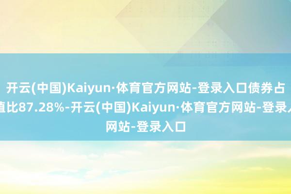 开云(中国)Kaiyun·体育官方网站-登录入口债券占净值比87.28%-开云(中国)Kaiyun·体育官方网站-登录入口