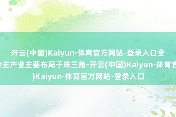 开云(中国)Kaiyun·体育官方网站-登录入口全省智能机器东说念主产业主要布局于珠三角-开云(中国)Kaiyun·体育官方网站-登录入口