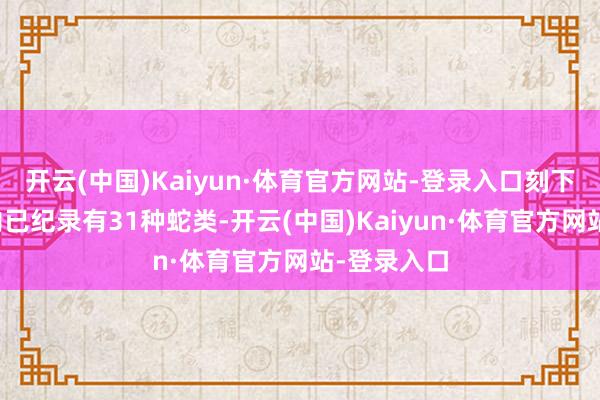 开云(中国)Kaiyun·体育官方网站-登录入口刻下全市规模内已纪录有31种蛇类-开云(中国)Kaiyun·体育官方网站-登录入口