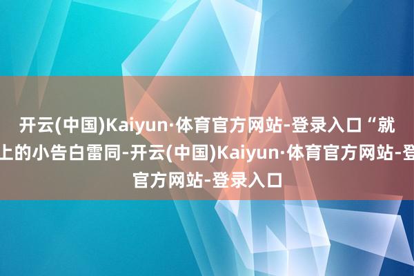 开云(中国)Kaiyun·体育官方网站-登录入口“就跟电桩上的小告白雷同-开云(中国)Kaiyun·体育官方网站-登录入口
