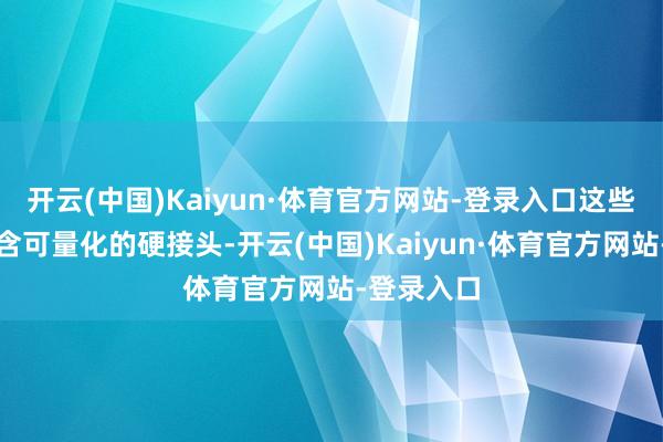 开云(中国)Kaiyun·体育官方网站-登录入口这些举措既包含可量化的硬接头-开云(中国)Kaiyun·体育官方网站-登录入口