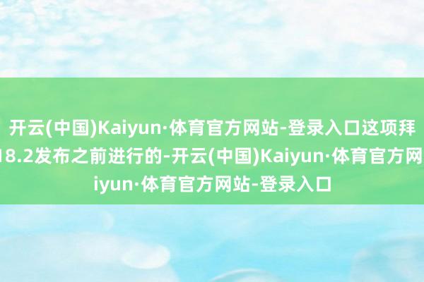 开云(中国)Kaiyun·体育官方网站-登录入口这项拜访是在iOS 18.2发布之前进行的-开云(中国)Kaiyun·体育官方网站-登录入口