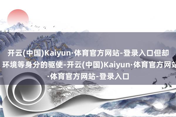 开云(中国)Kaiyun·体育官方网站-登录入口但却受到情怀、环境等身分的驱使-开云(中国)Kaiyun·体育官方网站-登录入口
