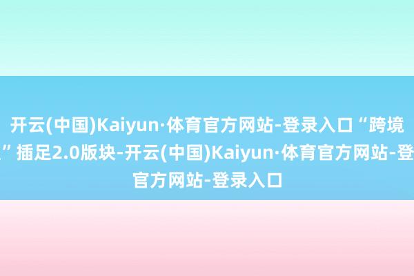 开云(中国)Kaiyun·体育官方网站-登录入口“跨境答理通”插足2.0版块-开云(中国)Kaiyun·体育官方网站-登录入口
